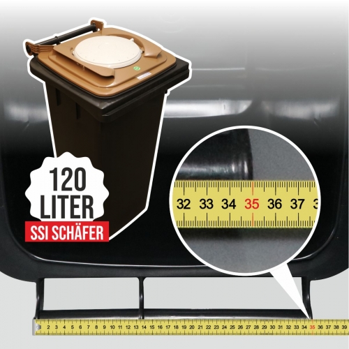 Madendeckel / Biofilterdeckel für 120l SSI Schäfertonnen in braun