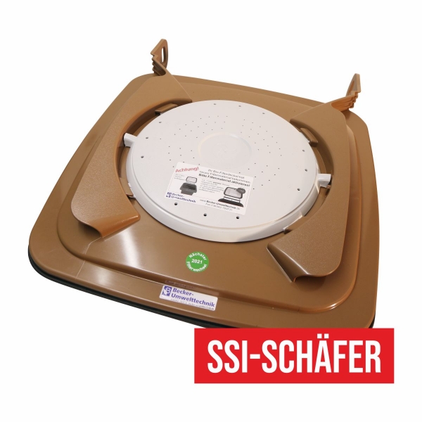 Madendeckel / Biofilterdeckel für 120l SSI Schäfertonnen in braun
