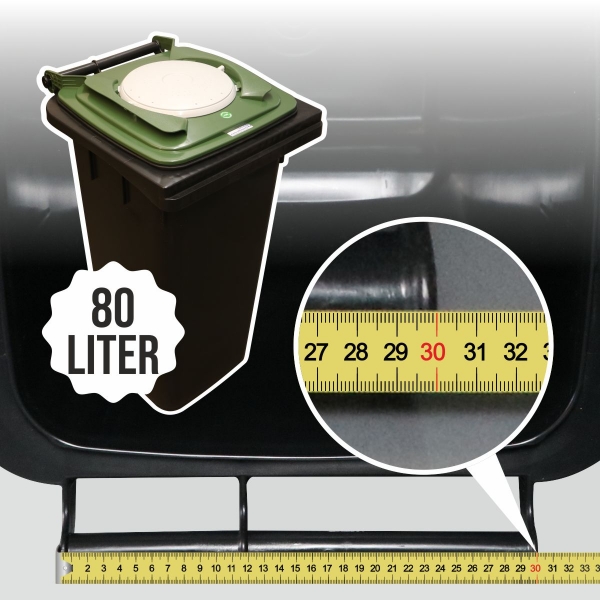 Madendeckel / Biofilterdeckel für 60-80l Mülltonnen in grün